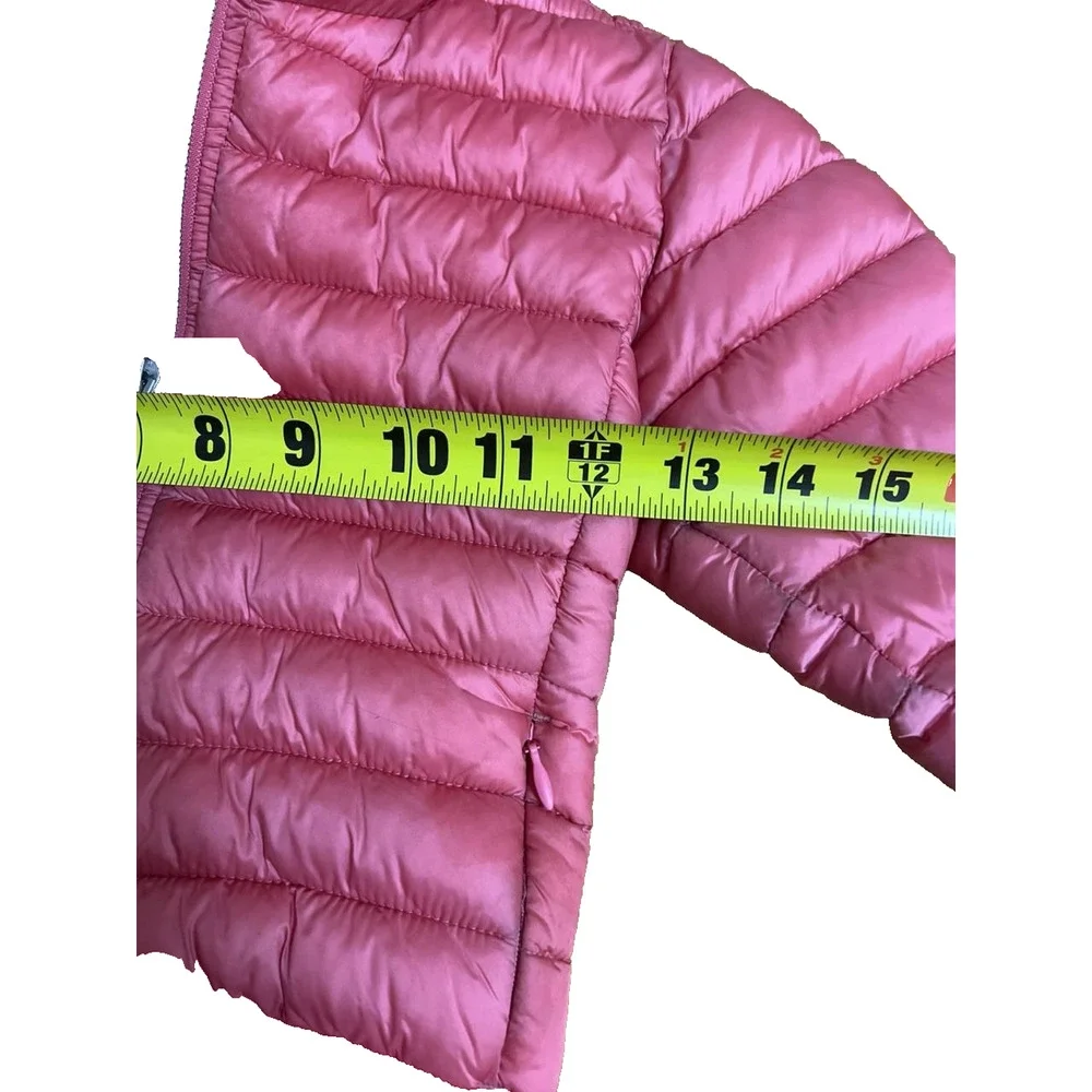 Save The Duck Kids Shiny Hooded Puffer Jacket 2T Pink A001900